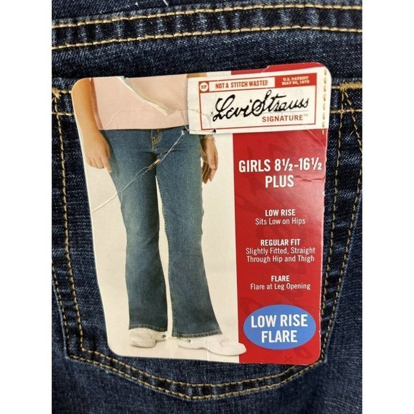 LEVI'S SIGNATURE LOW RISE FLARE JEANS GIRLS YOUTH sz16.5 (29x28.5) NWT - Picture 3 of 11